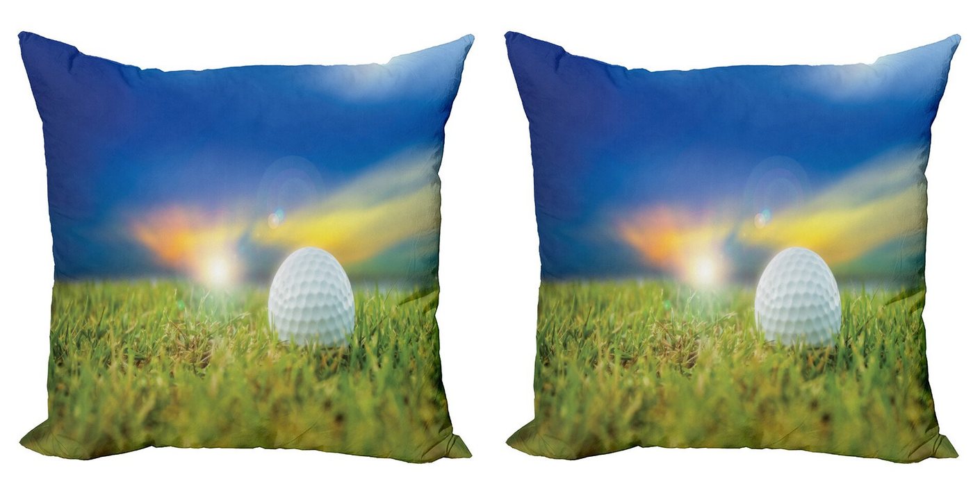 Kissenbezüge Modern Accent Doppelseitiger Digitaldruck, Abakuhaus (2 Stück), Golf Ball am Abschlag Rasen von Abakuhaus
