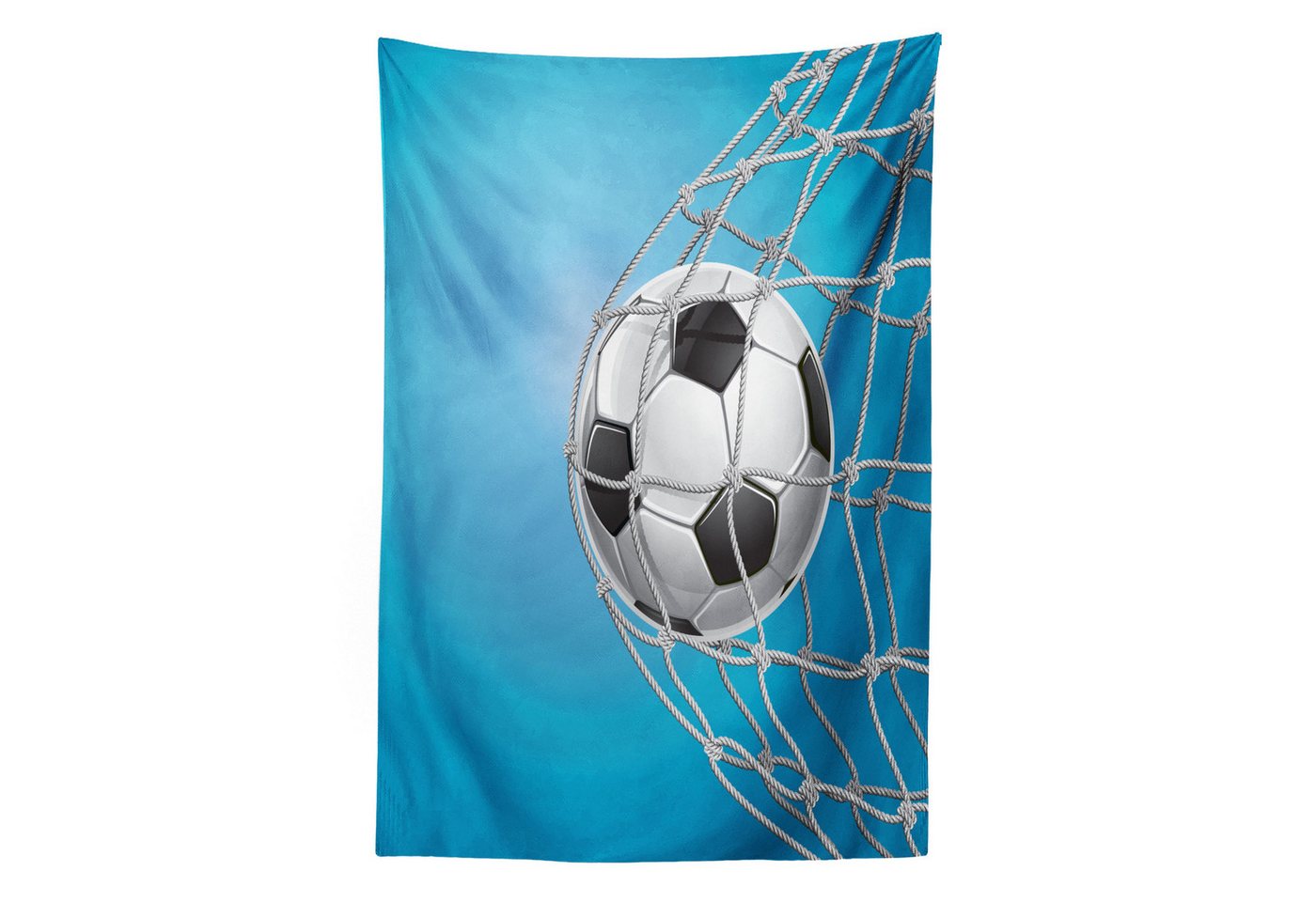 Abakuhaus Wandteppich aus Weiches Mikrofaser Stoff Für das Wohn und Schlafzimmer, rechteckig, Fußball Goal Ball im Netz Abakuhaus Wandteppich aus Weiches Mikrofaser Stoff Für das Wohn und Schlafzimmer, rechteckig, Fußball Goal Ball im Netz von Abakuhaus