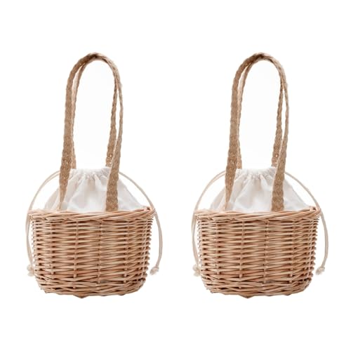 Abaodam 2 STK Kinderhandtasche Körbe für Blumenmädchen Damen Tasche weiße Einkaufstaschen für Frauen Korb aus Seegras Geschenkkorb zur Hochzeit Süßigkeitenkorb kreative Frauentasche Eier Abaodam 2 STK Kinderhandtasche Körbe für Blumenmädchen Damen Tasche weiße Einkaufstaschen für Frauen Korb aus Seegras Geschenkkorb zur Hochzeit Süßigkeitenkorb kreative Frauentasche Eier von Abaodam
