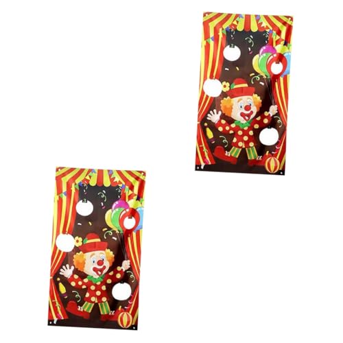 Abaodam 2St Sandsack werfen Spiele im Freien Outdoor-Spielzeug Sitzsack-Wurfspiel Banner der Zirkustruppe Hintergrund des Wurfspiels Clown-Flaggen Zirkusbanner Spielwurf hängend von Abaodam