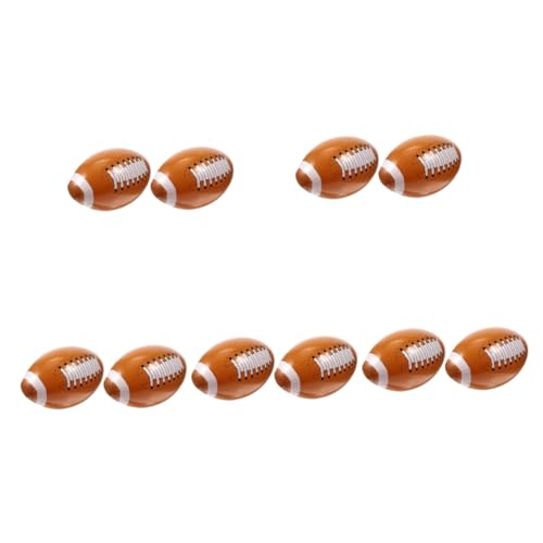 Abaodam 5 Sätze Aufblasbarer Fußball Sportgel Sportgeräte Toys for Strand Im Freien, Der Bälle Spielt Aufblasbarer Rugbyball Strandspielzeug Wasserball Sprengen PVC Brown 2 Stücke * 5 von Abaodam