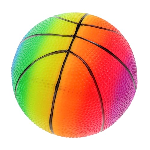 Abaodam Basketball Kleiner Basketball Regenbogenball Zum Ballspielen Sportball Kleinkindtraining Basketball Kindersport Basketball von Abaodam