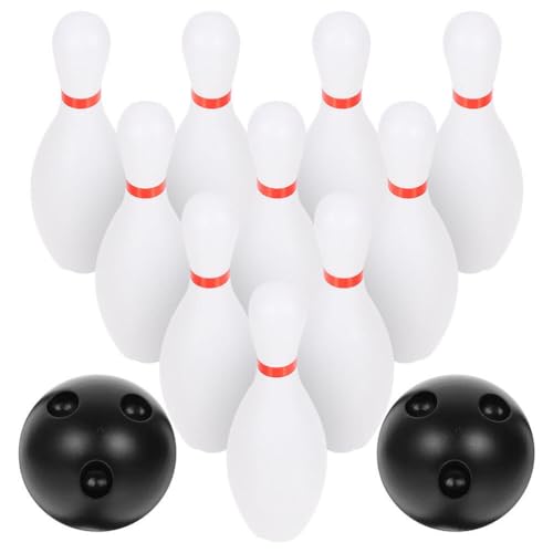 Abaodam Kinder-Bowling-Set Kunststoff-Bowling-Spielzeug Mit 10 Bowling-Pins Und 2 Bällen. Spiele Bowling-Sportspielzeug Für Kinder Und Kleinkinder von Abaodam