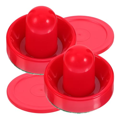 Abaodam Mini-Airhockey-Pucks Und Schläger Eishockey-Pucks Torgriffe Schläger Ersatz-Spieltische Zubehör-Teile-Set Rot Abaodam Mini-Airhockey-Pucks Und Schläger Eishockey-Pucks Torgriffe Schläger Ersatz-Spieltische Zubehör-Teile-Set Rot von Abaodam