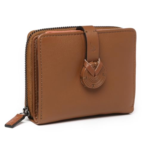 Abbacino Kleine Brieftasche aus Leder, Cognacfarben, Einheitsgröße von Abbacino