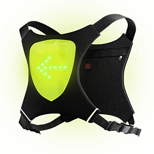 2 Pcs LED Radfahren Blinkweste - Drahtloser Nachtfahrradrucksack - Atmungsaktive leuchtende Warnweste, Wandern Zubehör für Herren und Damen Abbto von Abbto