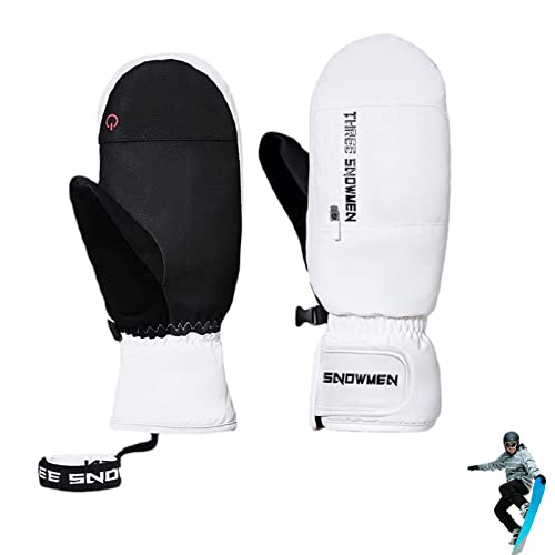 Winddichte warme Skihandschuhe - Wasserdichte Warme Winter Schnee Ski Handschuhe,Bequeme Touchscreen Thermohandschuhe für Herren und Damen Abbto von Abbto