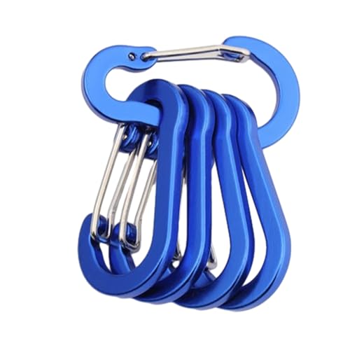 5Pcs Multi Verwendet Karabiner Aluminium Legierung Karabiner Haken Karabiner Frühling Clips Für Outdoor Wandern Camping Angeln von Abcsweet