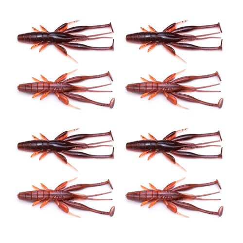 8 PCS Weiche Langusten Köder Kunststoff Angeln Craw Köder Künstliche Angeln Lockt Köder Swimbait Für Karpfen Bass Angeln von Abcsweet