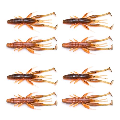 8 PCS Weiche Langusten Köder Kunststoff Angeln Craw Köder Künstliche Angeln Lockt Köder Swimbait Für Karpfen Bass Angeln von Abcsweet