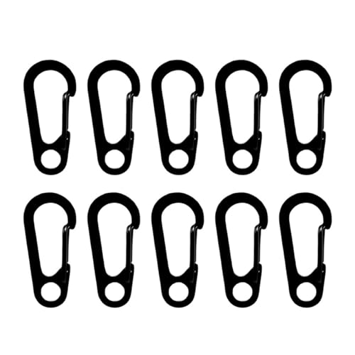 Abcsweet 10Pcs Karabiner Haken Für Camping Wandern Angeln D Form Schlüsselring Karabiner Frühling Clip Haken Karabiner Haken Karabiner Clip von Abcsweet