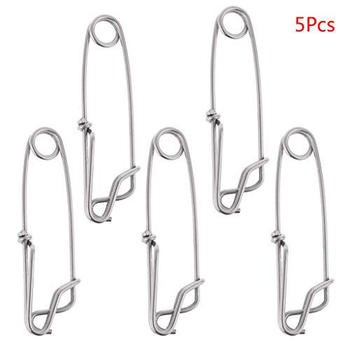 Abcsweet 5 Teile/Paket Linie Clips Edelstahl Longline Zweig Aufhänger Thunfisch Angeln Anschlüsse Zubehör von Abcsweet