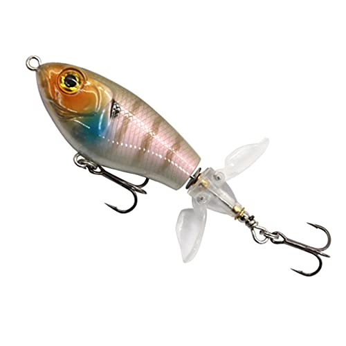 Abcsweet Künstliche Harte Köder Angelköder Swimbaits Doppelpropeller Angelköder Lebensechte 3D Angelköder Köder Spinner von Abcsweet