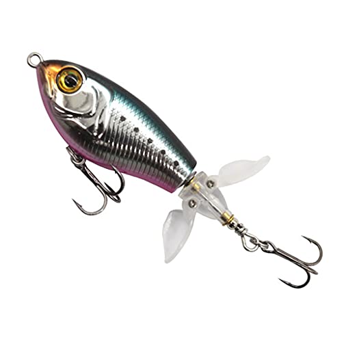 Abcsweet Künstliche Harte Köder Angelköder Swimbaits Doppelpropeller Angelköder Lebensechte 3D Angelköder Köder Spinner von Abcsweet