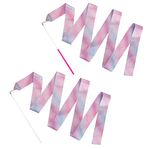 Abeillo 2 Stück Gymnastikband mit Stab, 200cm Gymnastikband Kinder Tanzen Streamer Rhythmische Sportgymnastik Band Tanzbänder für Künstlerische Tanztraining Baraufführung Abeillo 2 Stück Gymnastikband mit Stab, 200cm Gymnastikband Kinder Tanzen Streamer Rhythmische Sportgymnastik Band Tanzbänder für Künstlerische Tanztraining Baraufführung von Abeillo