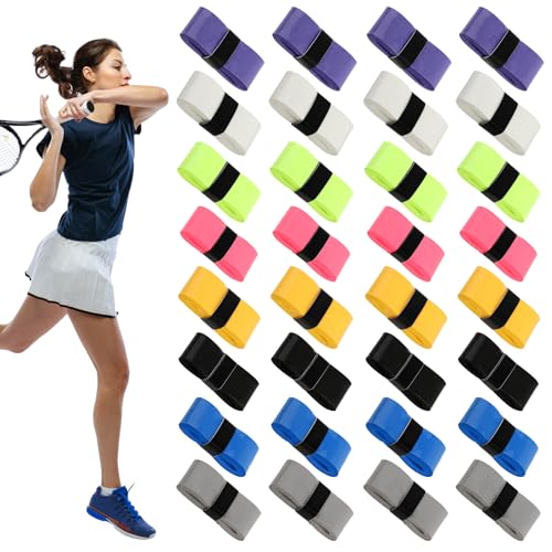 Abeillo 24 Stück Griffbänder 8 Colors Griffband Tennisschläger, Anti-Rutsch Selbstklebend Griffband für Badminton, Squash Schläger, Golfschläger Abeillo 24 Stück Griffbänder 8 Colors Griffband Tennisschläger, Anti-Rutsch Selbstklebend Griffband für Badminton, Squash Schläger, Golfschläger von Abeillo