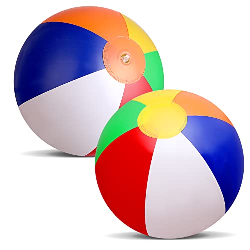 Abeillo Wasserball Aufblasbar, 2 Stück Bunt Strandball Aufblasbare Wasserbälle, 13 Zoll Inflatable Strandbälle, Schwimmball, Wasserball für Beach Balls Pool Party - Kinder und Erwachsene Abeillo Wasserball Aufblasbar, 2 Stück Bunt Strandball Aufblasbare Wasserbälle, 13 Zoll Inflatable Strandbälle, Schwimmball, Wasserball für Beach Balls Pool Party - Kinder und Erwachsene von Abeillo