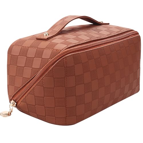 Abiudeng Kosmetiktasche Set,Kulturbeutel-Damen,Kulturtasche,Reise Make up Tasche,Kosmetiktasche,Groß Makeup Bag,Wasserdicht Schminktasche mit Fächern,PU Leder für Frauen,2 Pcs-B-Braun Abiudeng Kosmetiktasche Set,Kulturbeutel-Damen,Kulturtasche,Reise Make up Tasche,Kosmetiktasche,Groß Makeup Bag,Wasserdicht Schminktasche mit Fächern,PU Leder für Frauen,2 Pcs-B-Braun von Abiudeng
