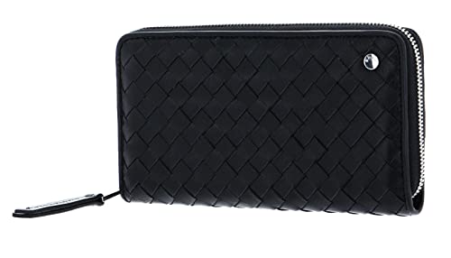 Abro Leather Piuma Weaving Zip Wallet Black/Nickel Abro Leather Piuma Weaving Zip Wallet Black/Nickel von Abro