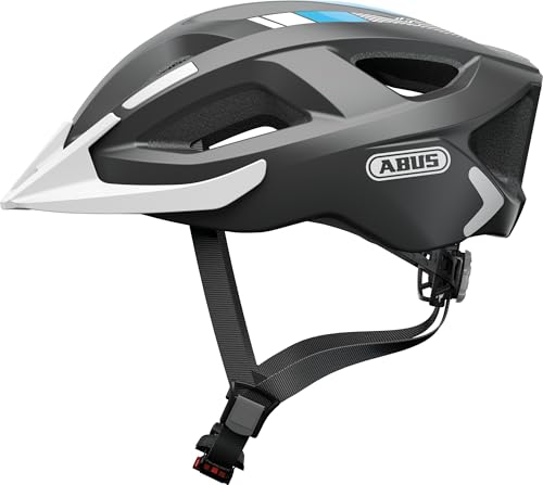 ABUS Stadthelm Aduro 2.0 - Allround-Fahrradhelm mit Licht - in sportivem Design für den Stadtverkehr - für Damen und Herren - Grau/Weiß, Größe L ABUS Stadthelm Aduro 2.0 - Allround-Fahrradhelm mit Licht - in sportivem Design für den Stadtverkehr - für Damen und Herren - Grau/Weiß, Größe L von ABUS