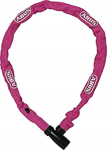 ABUS Kettenschloss 1500 Web – Fahrradschloss aus Spezialstahl – 4 mm dicke Rundkette - ABUS-Sicherheitslevel 3 – 60 cm – Koralle, Pink (Coral) von ABUS