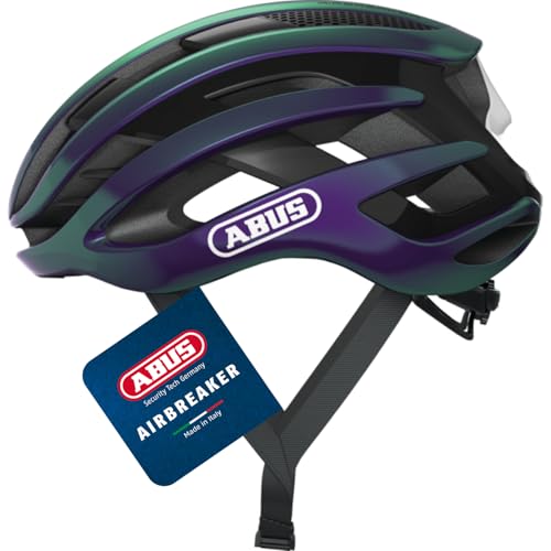 ABUS Rennradhelm AirBreaker - High-End Fahrradhelm für den professionellen Radsport - für Jugendliche und Erwachsene - Helm für Damen und Herren - Lila/Blau, Größe M von ABUS