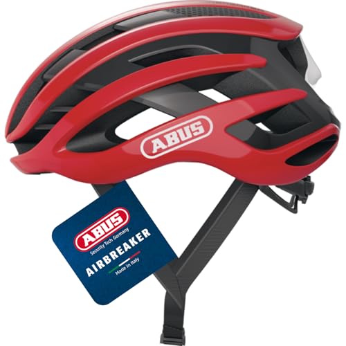 ABUS Rennradhelm AirBreaker - High-End Fahrradhelm für den professionellen Radsport - für Jugendliche und Erwachsene - Helm für Damen und Herren - Rot, Größe M ABUS Rennradhelm AirBreaker - High-End Fahrradhelm für den professionellen Radsport - für Jugendliche und Erwachsene - Helm für Damen und Herren - Rot, Größe M von ABUS