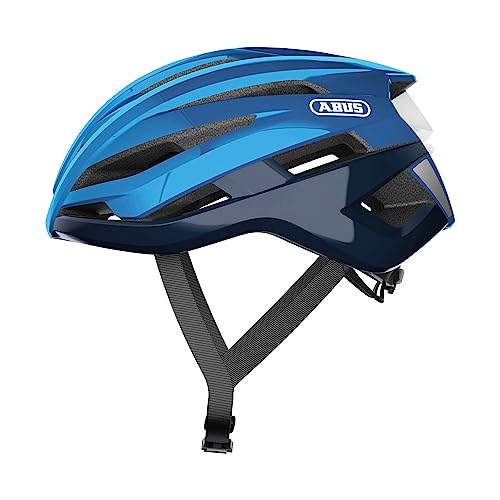 ABUS Rennradhelm Stormchaser - Leichter und komfortabler Fahrradhelm für professionellen Radsport, Blau (steel blue), M (52-58 cm) von ABUS