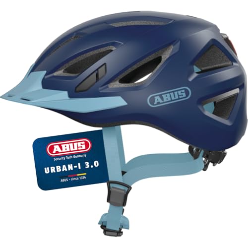 ABUS Stadthelm Urban-I 3.0 - Fahrradhelm mit Rücklicht, Schirm und Magnetverschluss - für Damen und Herren - Dunkelblau, Größe S ABUS Stadthelm Urban-I 3.0 - Fahrradhelm mit Rücklicht, Schirm und Magnetverschluss - für Damen und Herren - Dunkelblau, Größe S von ABUS