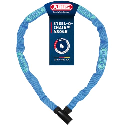 ABUS Kettenschloss Steel-O-Chain 4804K – Fahrradschloss aus Spezialstahl – ABUS-Sicherheitslevel 4 – 75 cm – Blau von ABUS