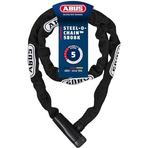 ABUS Kettenschloss Steel-O-Chain 5805K – Fahrradschloss aus Stahl – ABUS-Sicherheitslevel 5 – 110 cm – Schwarz ABUS Kettenschloss Steel-O-Chain 5805K – Fahrradschloss aus Stahl – ABUS-Sicherheitslevel 5 – 110 cm – Schwarz von ABUS