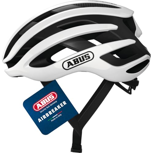 ABUS Rennradhelm AirBreaker - High-End Fahrradhelm für den professionellen Radsport - für Jugendliche und Erwachsene - Helm für Damen und Herren - Weiß, Größe L ABUS Rennradhelm AirBreaker - High-End Fahrradhelm für den professionellen Radsport - für Jugendliche und Erwachsene - Helm für Damen und Herren - Weiß, Größe L von ABUS