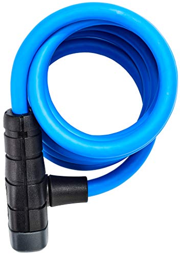 ABUS Spiralkabelschloss Primo 5510K/180 + SCMU-Halterung - Fahrradschloss aus 10 mm starkem, flexiblem Kabel Sicherheitslevel 3-180 cm - Blau von ABUS
