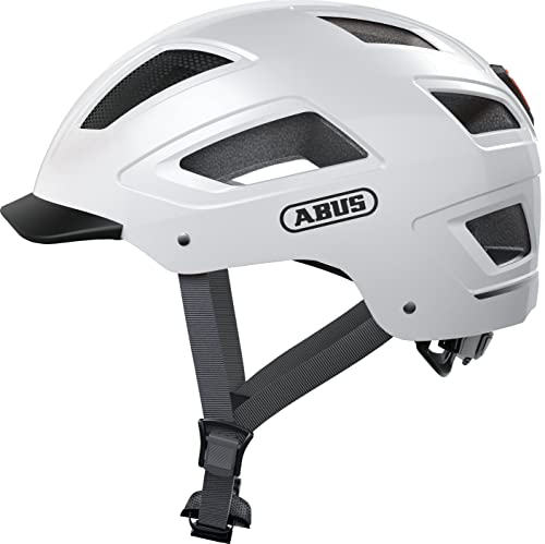 ABUS HYBAN 2.0 Fahrradhelm, Weiß (Polar White), L von ABUS