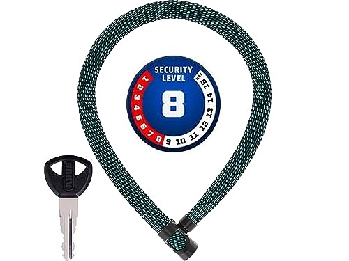 ABUS Kettenschloss IVERA Chain 7210 – Fahrradschloss mit hochflexibler IvyTex-Kunstfaserummantelung – ABUS-Sicherheitslevel 8 – 110 cm – Blau von ABUS