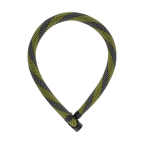 ABUS Kettenschloss IVERA Chain 7210 – Fahrradschloss mit hochflexibler IvyTex-Kunstfaserummantelung – ABUS-Sicherheitslevel 8 – 85 cm – Gelb von ABUS