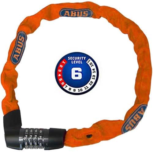 ABUS Kettenschloss Tresor 1385/75 Neon – Zahlenschloss aus gehärtetem Stahl – 6 mm starke Vierkantkette – ABUS-Sicherheitslevel 6 – 75 cm – Orange ABUS Kettenschloss Tresor 1385/75 Neon – Zahlenschloss aus gehärtetem Stahl – 6 mm starke Vierkantkette – ABUS-Sicherheitslevel 6 – 75 cm – Orange von ABUS