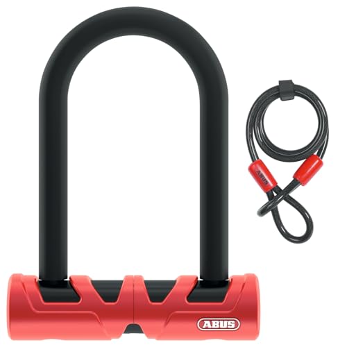 ABUS Bügelschloss Ultimate 420 + USH-Halter + Sicherungskabel Cobra 10/120 - Fahrradschloss-Set - ABUS-Sicherheitslevel 12 - Schwarz/Rot - 140 mm Bügelhöhe ABUS Bügelschloss Ultimate 420 + USH-Halter + Sicherungskabel Cobra 10/120 - Fahrradschloss-Set - ABUS-Sicherheitslevel 12 - Schwarz/Rot - 140 mm Bügelhöhe von ABUS