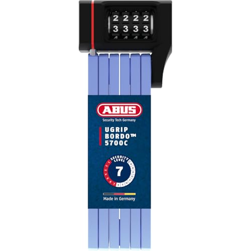ABUS Faltschloss Bordo uGrip 5700C SH mit Halterung - Fahrradschloss mit Zahlencode und 5 mm starken Stäben - ABUS-Sicherheitslevel 7-80 cm - Blau ABUS Faltschloss Bordo uGrip 5700C SH mit Halterung - Fahrradschloss mit Zahlencode und 5 mm starken Stäben - ABUS-Sicherheitslevel 7-80 cm - Blau von ABUS