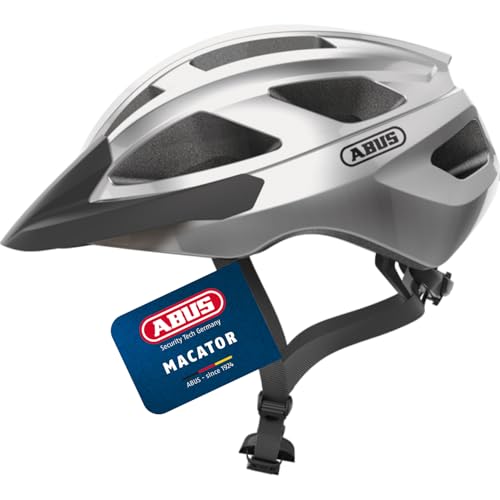 ABUS Rennradhelm Macator - sportiver Fahrradhelm für Einsteiger - auch für Zopfträger/-innen - für Damen und Herren - Silber, Größe S ABUS Rennradhelm Macator - sportiver Fahrradhelm für Einsteiger - auch für Zopfträger/-innen - für Damen und Herren - Silber, Größe S von ABUS