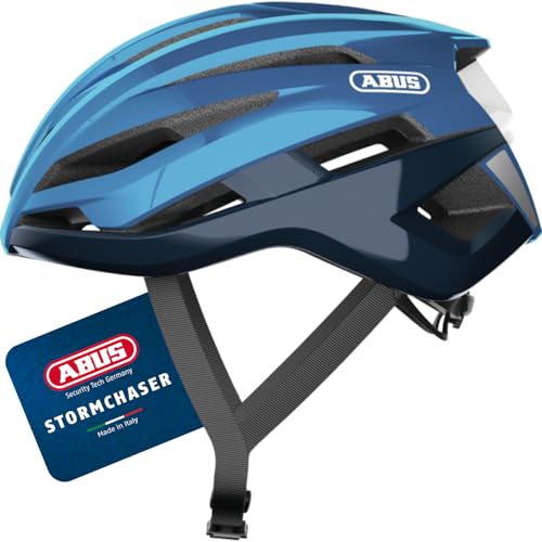 ABUS Rennradhelm StormChaser - Leichter und komfortabler Fahrradhelm für professionellen Radsport für Damen und Herren - Blau, Größe L ABUS Rennradhelm StormChaser - Leichter und komfortabler Fahrradhelm für professionellen Radsport für Damen und Herren - Blau, Größe L von ABUS