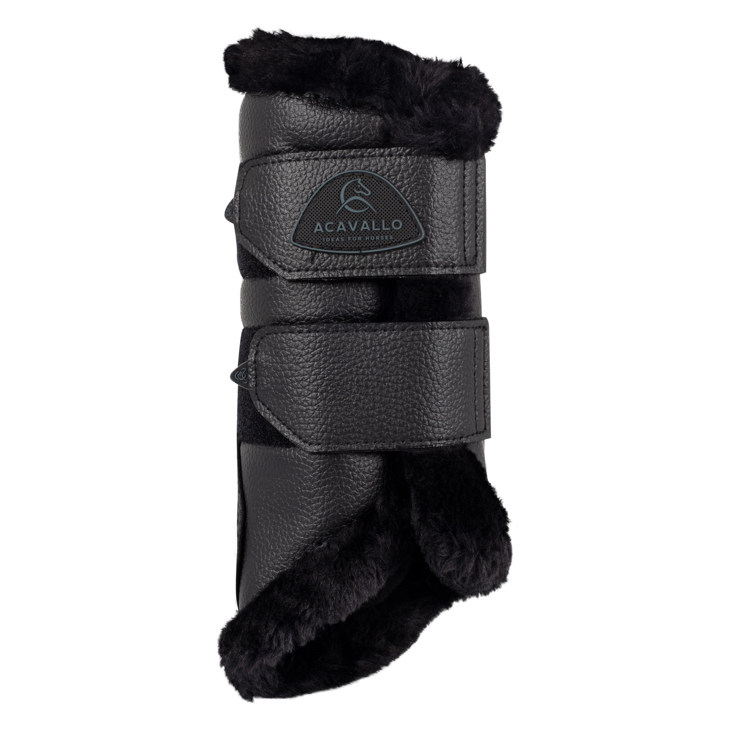 Acavallo Front Brushing Horse Boots WSynthetic Fur WDouble Velcro von Acavallo