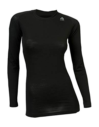 Aclima LightWool Rundhalsshirt Damen Jet Black Größe XXL 2019 Unterwäsche von Aclima