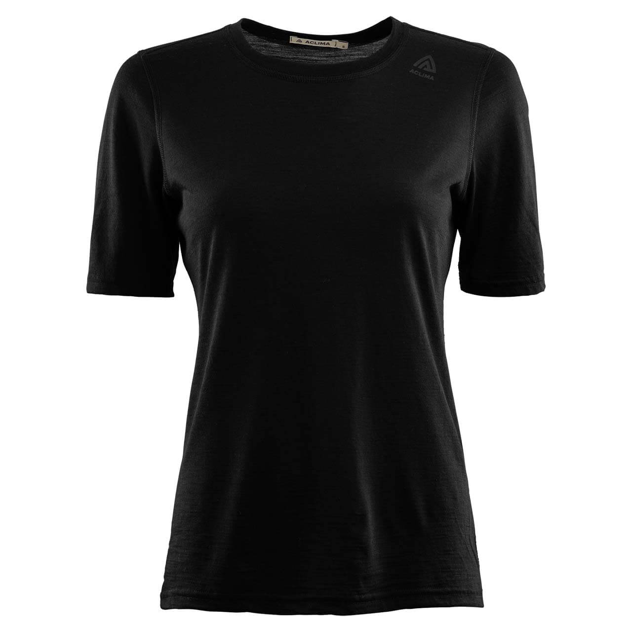 Aclima Lightwool Merino Damen-T-Shirt - Jet Black, L von Aclima