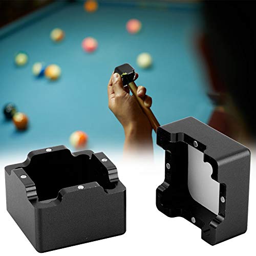 Acouto Aluminium-Billard-Re-Aluminium-tragbare Spitzenkreide, Billard-Pool-Kreide, Trägeretui, Silberfarben, ohne DASS Sie mit Spitzen Schmieren Müssen (Black) von Acouto