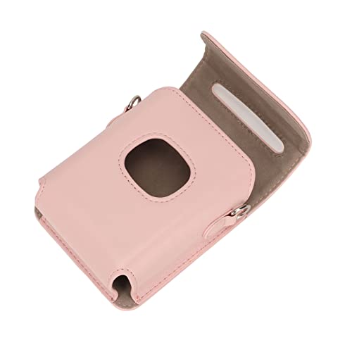 Acouto Tragbare Kameratasche aus PU-Leder mit Schultergurt für Link 2, Kratzfest, Retro-Look, Angenehm zu Berühren (PINK) von Acouto
