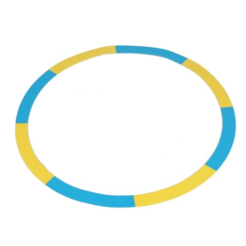 Golfring-Zielscheibe, Dünner Silikonkreis, Lebendiger Übungsindikator, Verbessert Genauigkeit und Schwung mit Spaß und Stil Zum Üben oder Spielen (Gelbblauer mittlerer Kreis 90 cm) von Acouto