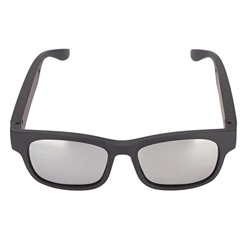 Intelligente Brille, Stereo-Sonnenbrille mit Geräuschunterdrückung und Kopfhörer Zum Angeln, Laufen, ABS-Material (Silber grau) von Acouto