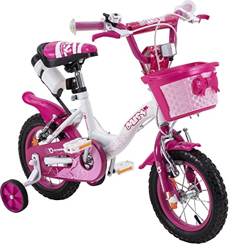 Actionbikes Kinderfahrrad Daisy - Kinder Fahrrad für Mädchen - Ab 2-5 Jahren - V-Brake Bremse - Kettenschutz - Luftbereifung - Fahrräder - Laufrad - Kinderrad (12 Zoll) von Actionbikes Motors