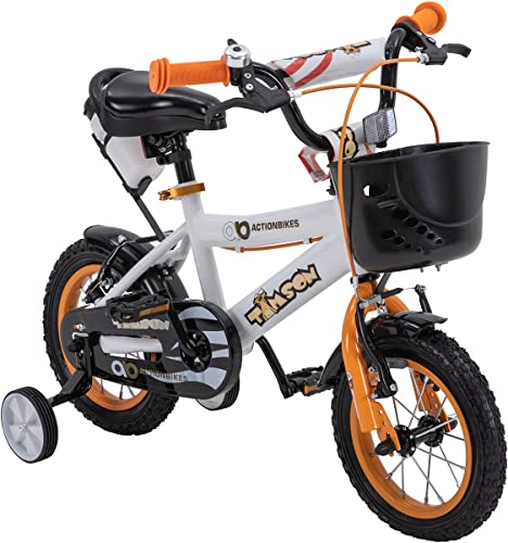 Actionbikes Kinderfahrrad Timson - 12 Zoll - V-Break Bremse - Stützräder - Luftbereifung - Ab 2-5 Jahren - Jungen & Mädchen - Kinder Fahrrad - Laufrad - BMX - Kinderrad (Timson 12 Zoll) von Actionbikes Motors